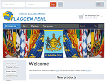 Tablet Screenshot of flaggen-pehl.de